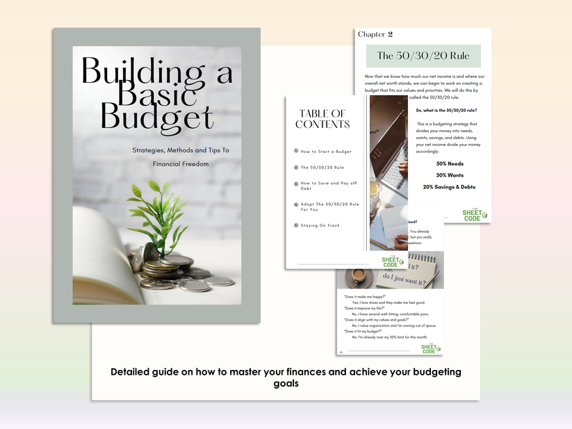 Building a Basic Budget Guide – The Sheet Code